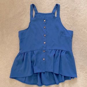Cute Blue Top with wooden buttons